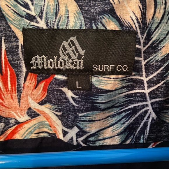 Mens patterned Button-down Molokai Surf Co - Picture 3 of 7